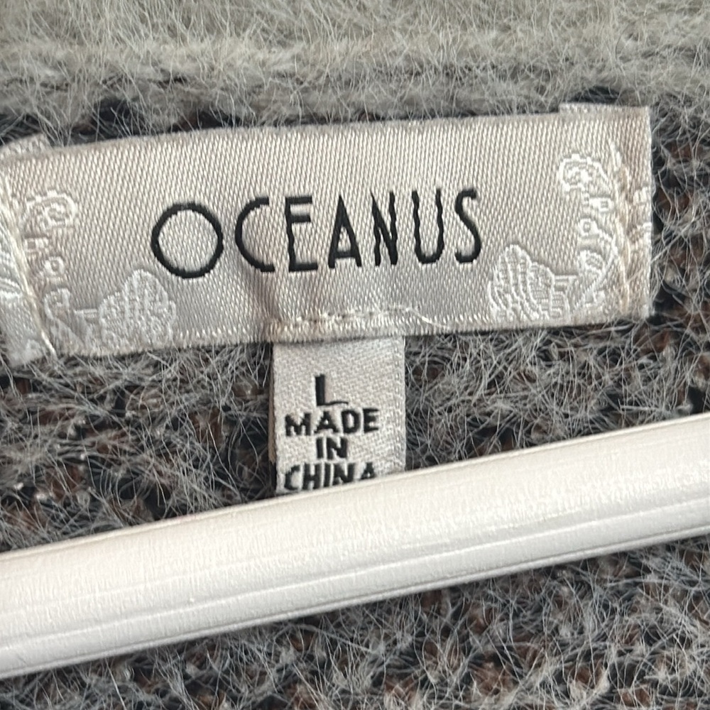 Oceanus Fuzzy Animal Print Sweater - Picture 3 of 5
